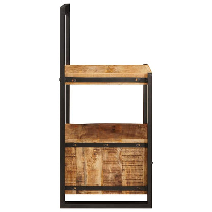 Ankleidehaken mit Regal Braun 40 x 40 x 90 cm Massivholz Mango