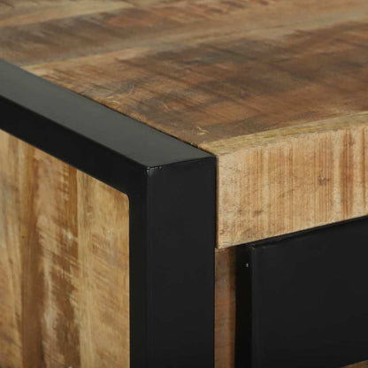 Beistelltisch Braun 40 x 40 x 80 cm Raues Mango-Massivholz