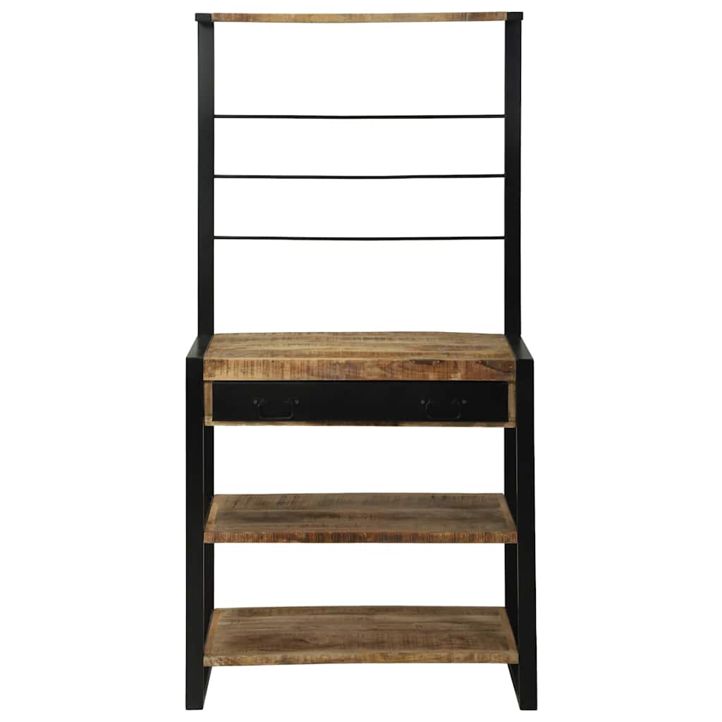 Küchenregal Braun 80 x 40 x 160 cm Massivholz Mango