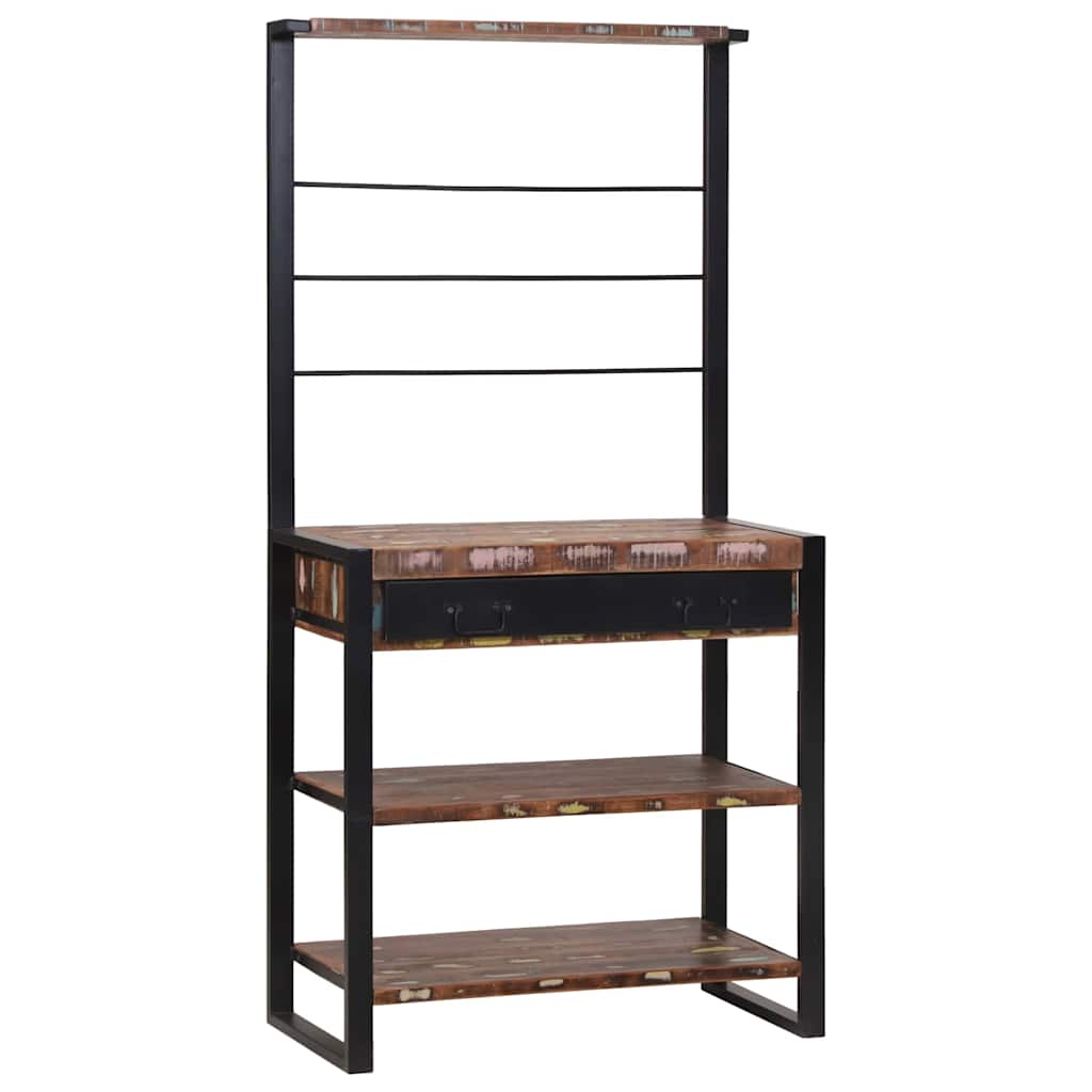 Küchenregal Mehrfarbig 80 x 40 x 160 cm Massivholz Altholz