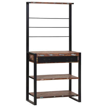 Küchenregal Mehrfarbig 80 x 40 x 160 cm Massivholz Altholz