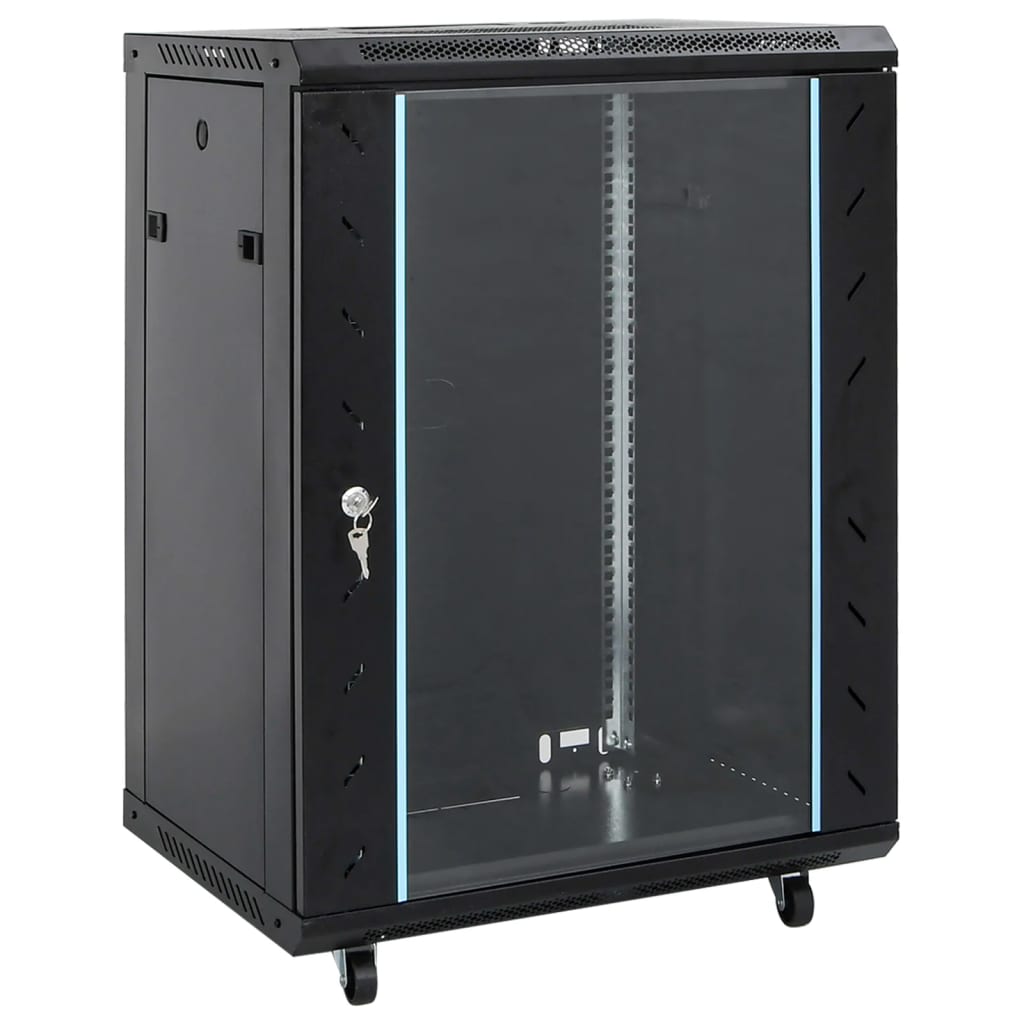 15U Netzwerkschrank 19" IP20 Schwarz 60x45x86 cm