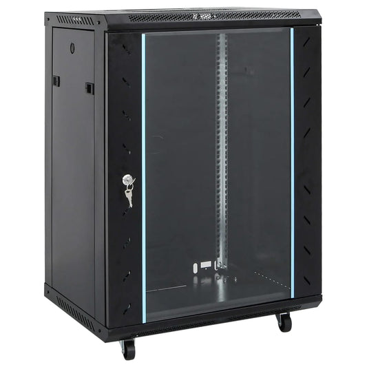 15U Netzwerkschrank 19" IP20 Schwarz 60x45x86 cm