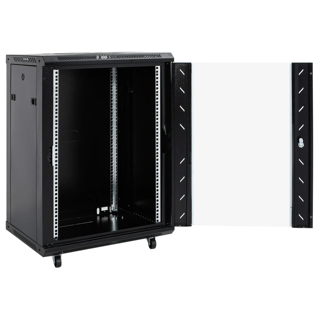 15U Netzwerkschrank 19" IP20 Schwarz 60x45x86 cm