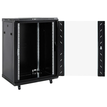 15U Netzwerkschrank 19" IP20 Schwarz 60x45x86 cm