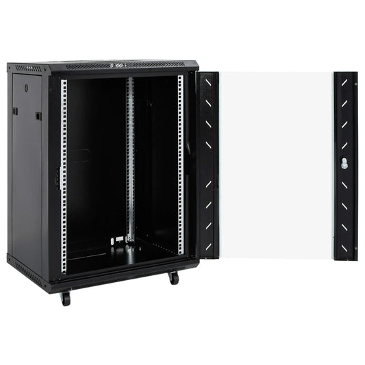 15U Netzwerkschrank 19" IP20 Schwarz 60x45x86 cm