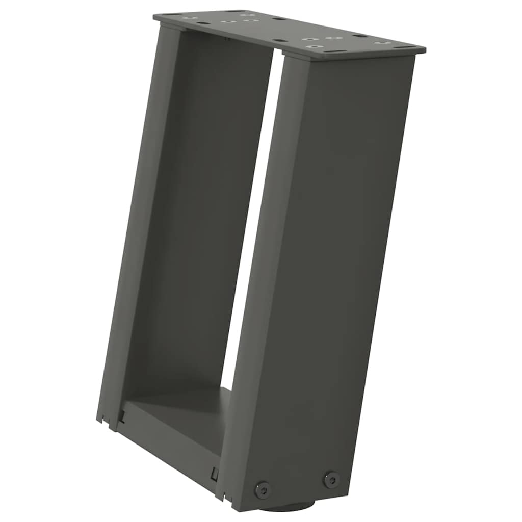 Couchtischbeine U-Form 2 Stk. Anthrazit 30x(30-31) cm Stahl