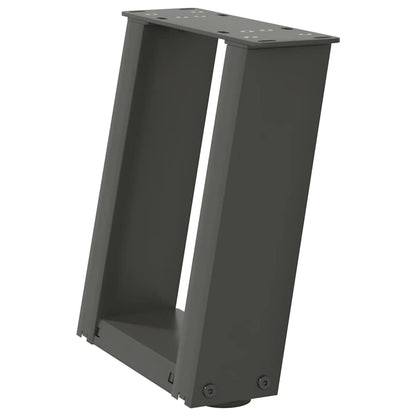 Couchtischbeine U-Form 2 Stk. Anthrazit 30x(30-31) cm Stahl