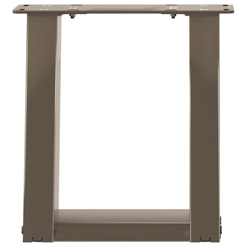 Couchtischbeine U-Form 2 Stk. Naturstahl 30x(30-31) cm Stahl