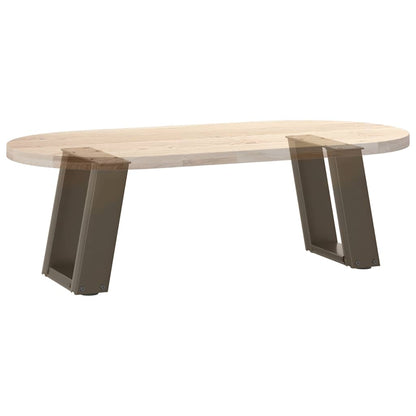Couchtischbeine U-Form 2 Stk. Naturstahl 30x(30-31) cm Stahl