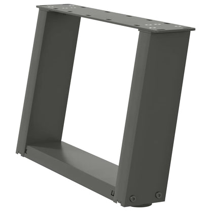 Couchtischbeine U-Form 2 Stk. Anthrazit 40x(30-31) cm Stahl