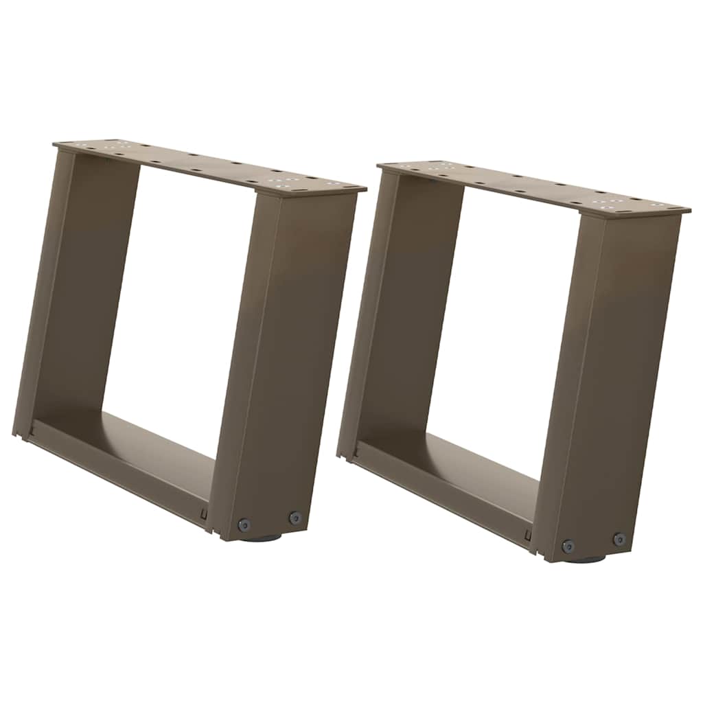 Couchtischbeine U-Form 2 Stk. Naturstahl 40x(30-31) cm Stahl