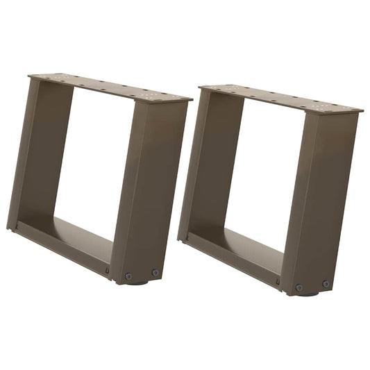 Couchtischbeine U-Form 2 Stk. Naturstahl 40x(30-31) cm Stahl