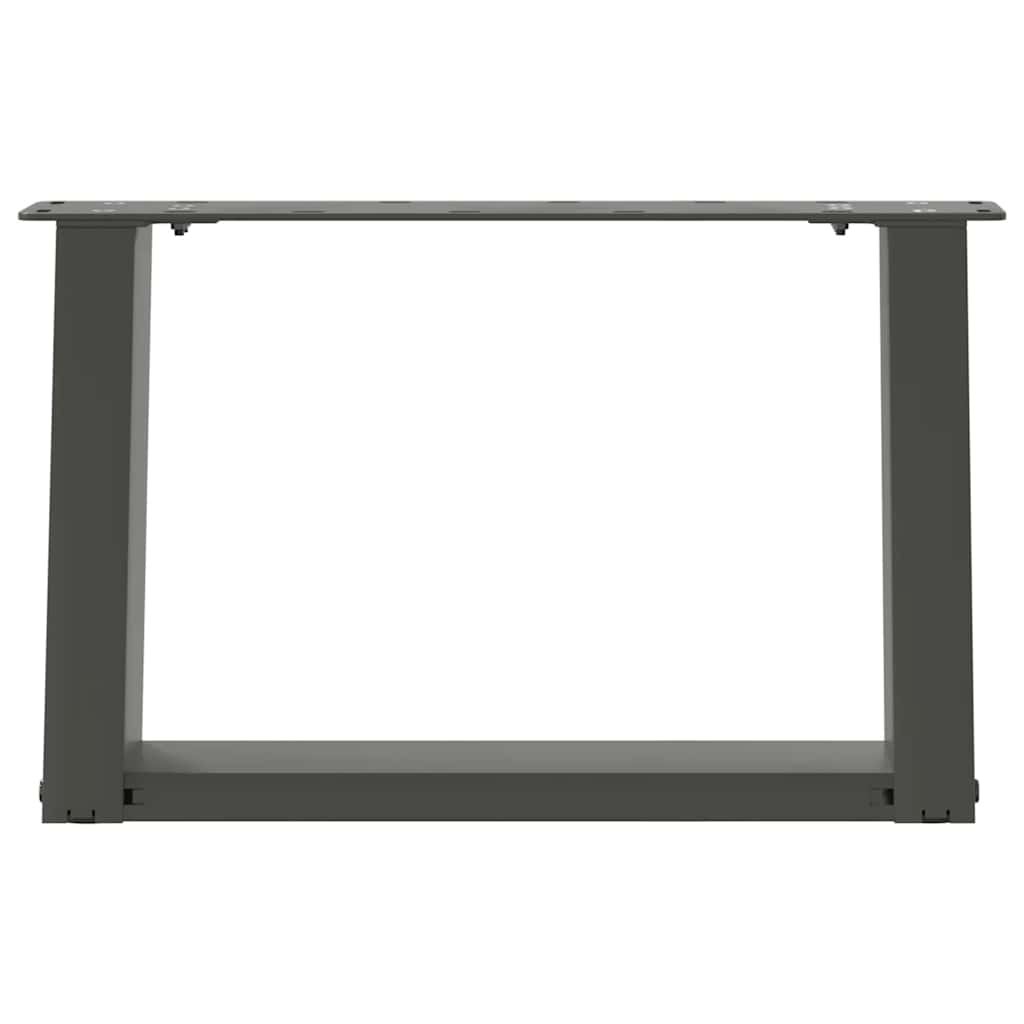 Couchtischbeine U-Form 2 Stk. Anthrazit 50x(30-31) cm Stahl