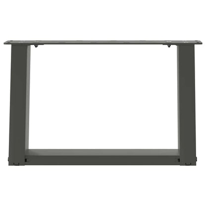 Couchtischbeine U-Form 2 Stk. Anthrazit 50x(30-31) cm Stahl