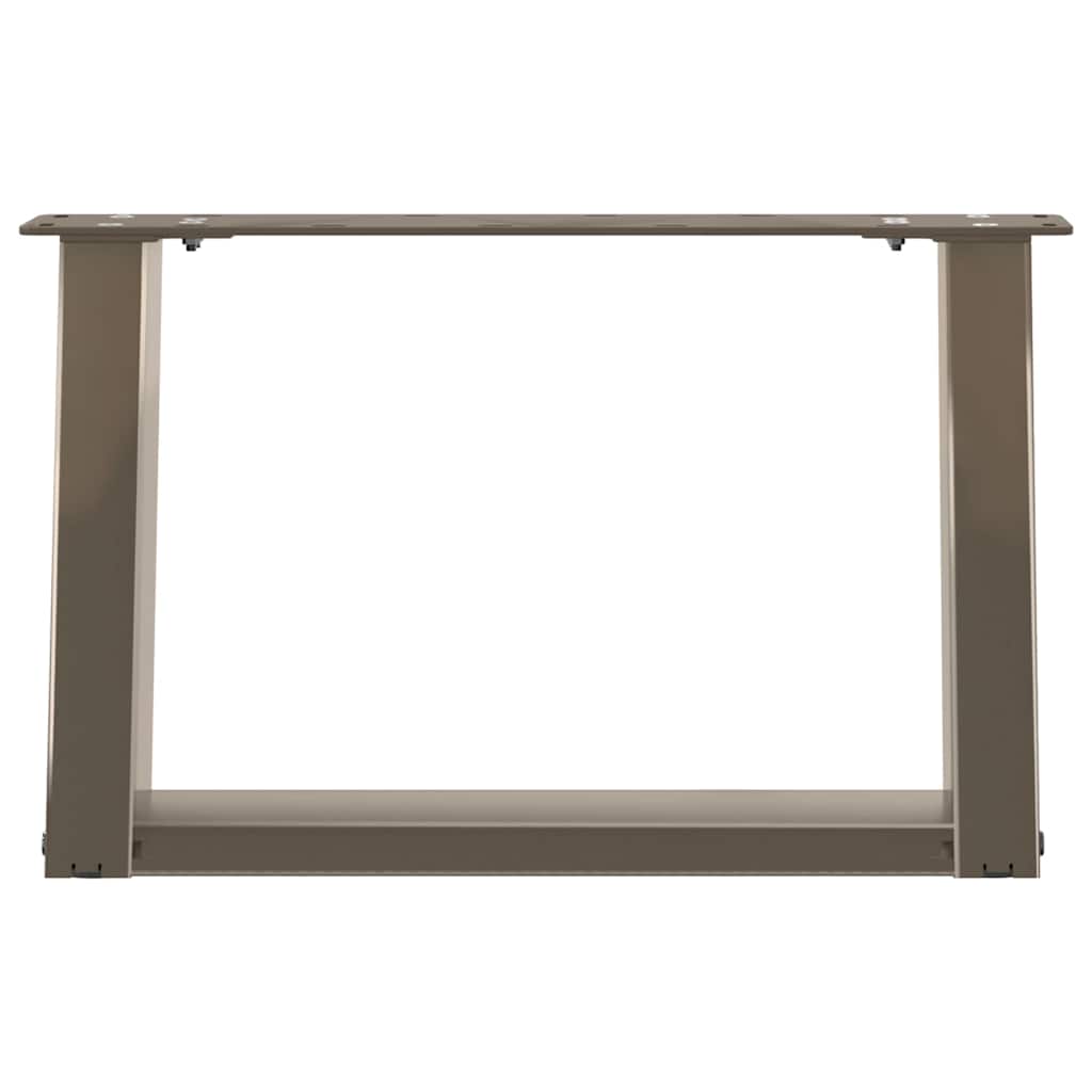 Couchtischbeine U-Form 2 Stk. Naturstahl 50x(30-31) cm Stahl