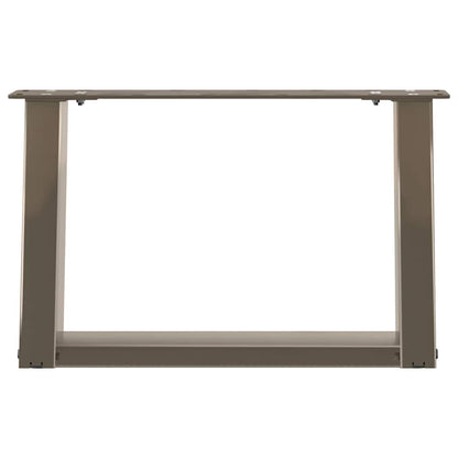 Couchtischbeine U-Form 2 Stk. Naturstahl 50x(30-31) cm Stahl