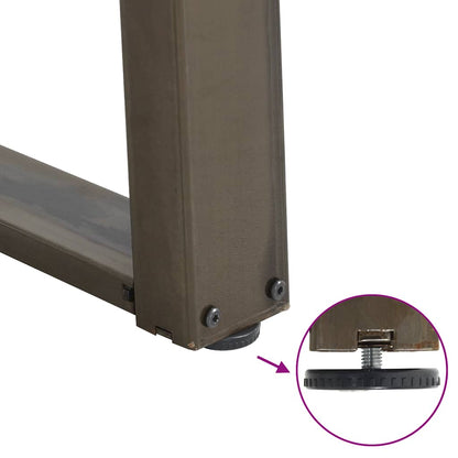 Couchtischbeine U-Form 2 Stk. Naturstahl 50x(30-31) cm Stahl