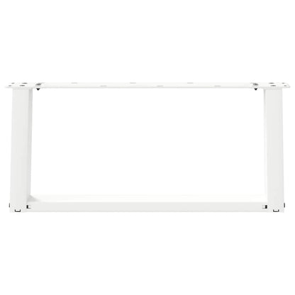 Couchtischbeine U-Form 2 Stk. Weiß 60x(30-31) cm Stahl
