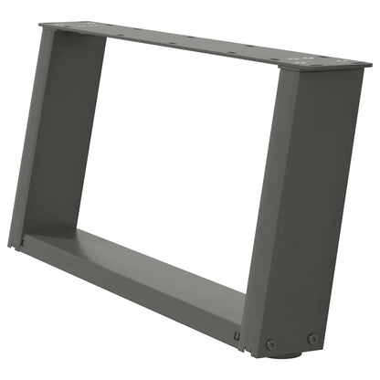 Couchtischbeine U-Form 2 Stk. Anthrazit 60x(30-31) cm Stahl