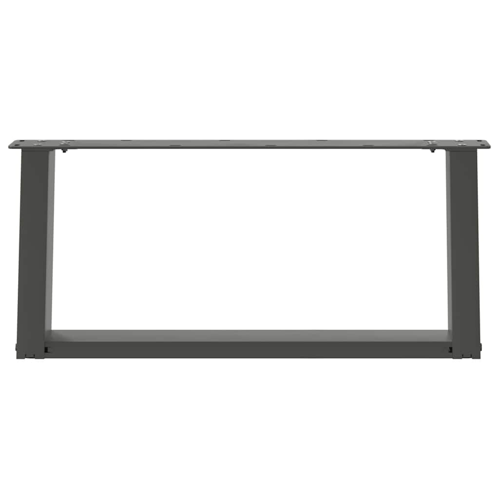 Couchtischbeine U-Form 2 Stk. Anthrazit 60x(30-31) cm Stahl