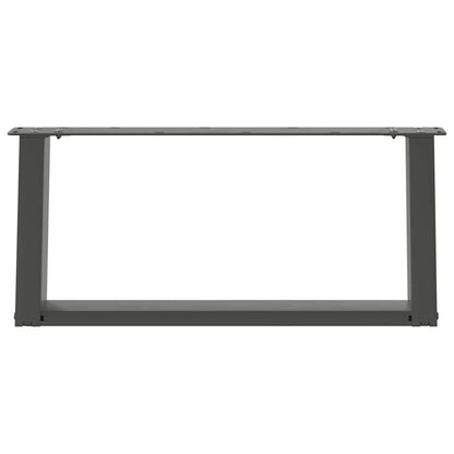 Couchtischbeine U-Form 2 Stk. Anthrazit 60x(30-31) cm Stahl