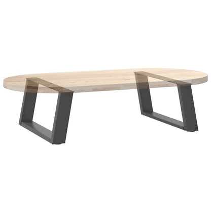Couchtischbeine U-Form 2 Stk. Anthrazit 60x(30-31) cm Stahl