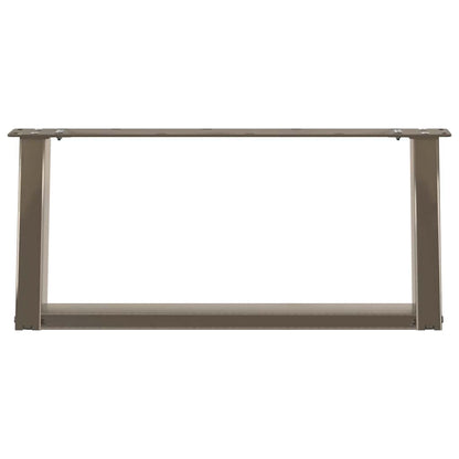 Couchtischbeine U-Form 2 Stk. Naturstahl 60x(30-31) cm Stahl