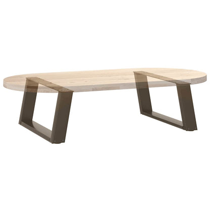 Couchtischbeine U-Form 2 Stk. Naturstahl 60x(30-31) cm Stahl