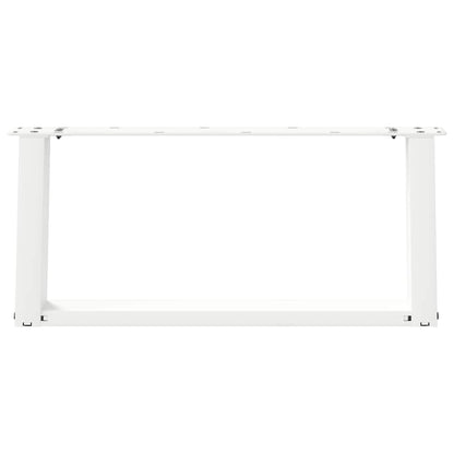 Couchtischbeine U-Form 2 Stk. Weiß 70x(30-31) cm Stahl