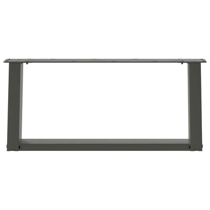 Couchtischbeine U-Form 2 Stk. Anthrazit 70x(30-31) cm Stahl