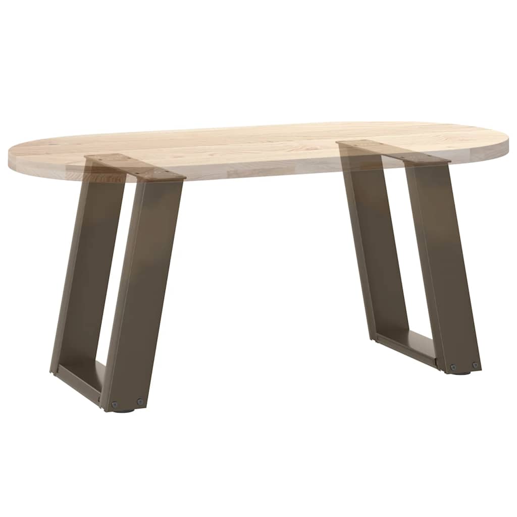 Couchtischbeine U-Form 2 Stk. Naturstahl 28x(42-43) cm Stahl