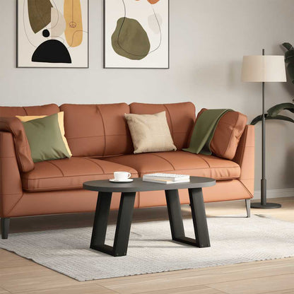 Couchtischbeine U-Form 2 Stk. Schwarz 38x(42-43) cm Stahl