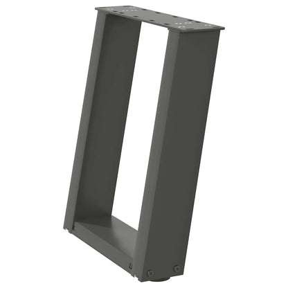 Couchtischbeine U-Form 2 Stk. Anthrazit 38x(42-43) cm Stahl