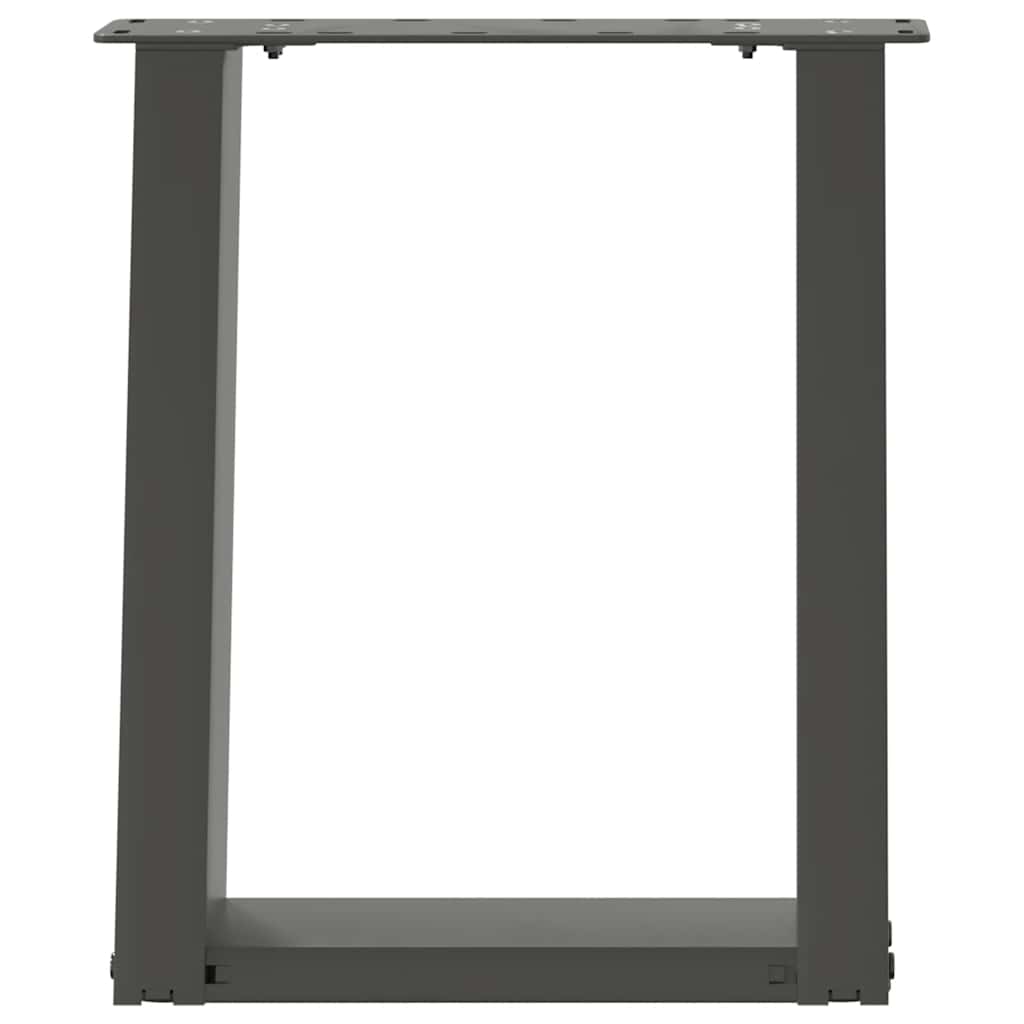 Couchtischbeine U-Form 2 Stk. Anthrazit 38x(42-43) cm Stahl