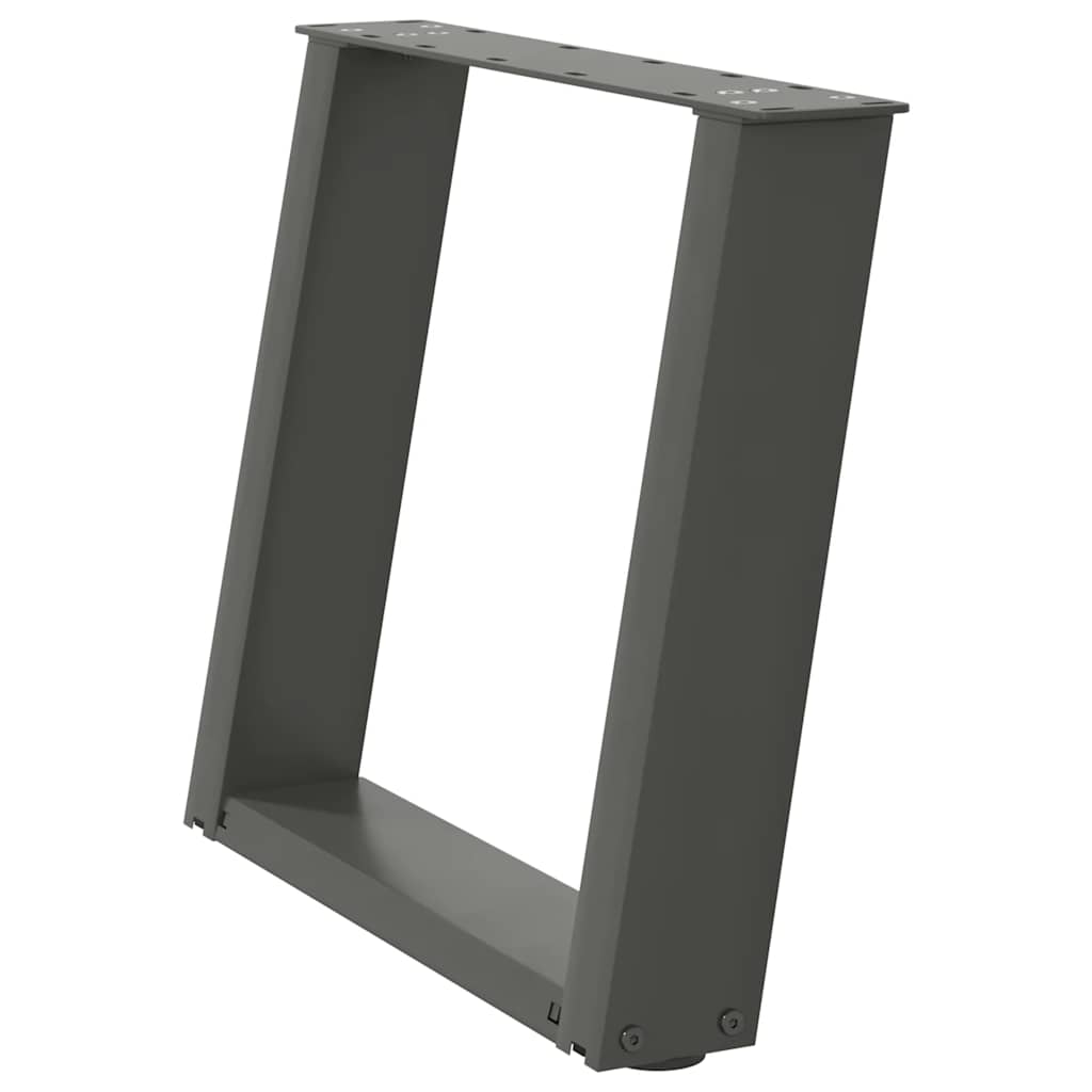 Couchtischbeine U-Form 2 Stk. Anthrazit 50x(42-43) cm Stahl