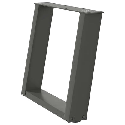 Couchtischbeine U-Form 2 Stk. Anthrazit 50x(42-43) cm Stahl