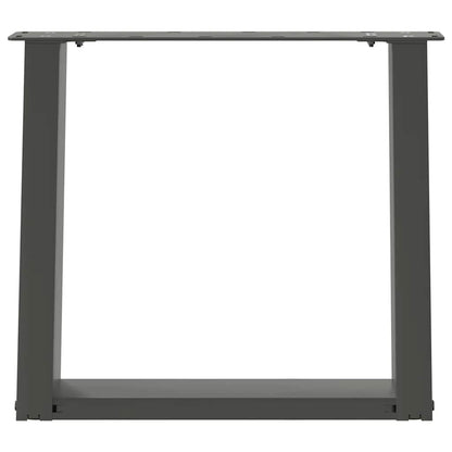 Couchtischbeine U-Form 2 Stk. Anthrazit 50x(42-43) cm Stahl