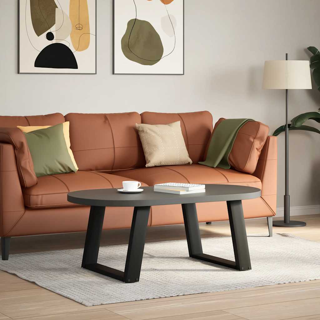 Couchtischbeine U-Form 2 Stk. Schwarz 60x(42-43) cm Stahl