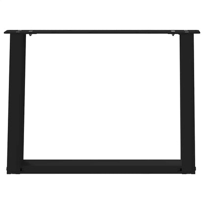 Couchtischbeine U-Form 2 Stk. Schwarz 60x(42-43) cm Stahl