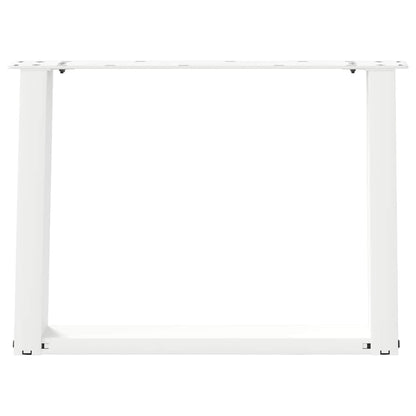 Couchtischbeine U-Form 2 Stk. Weiß 60x(42-43) cm Stahl