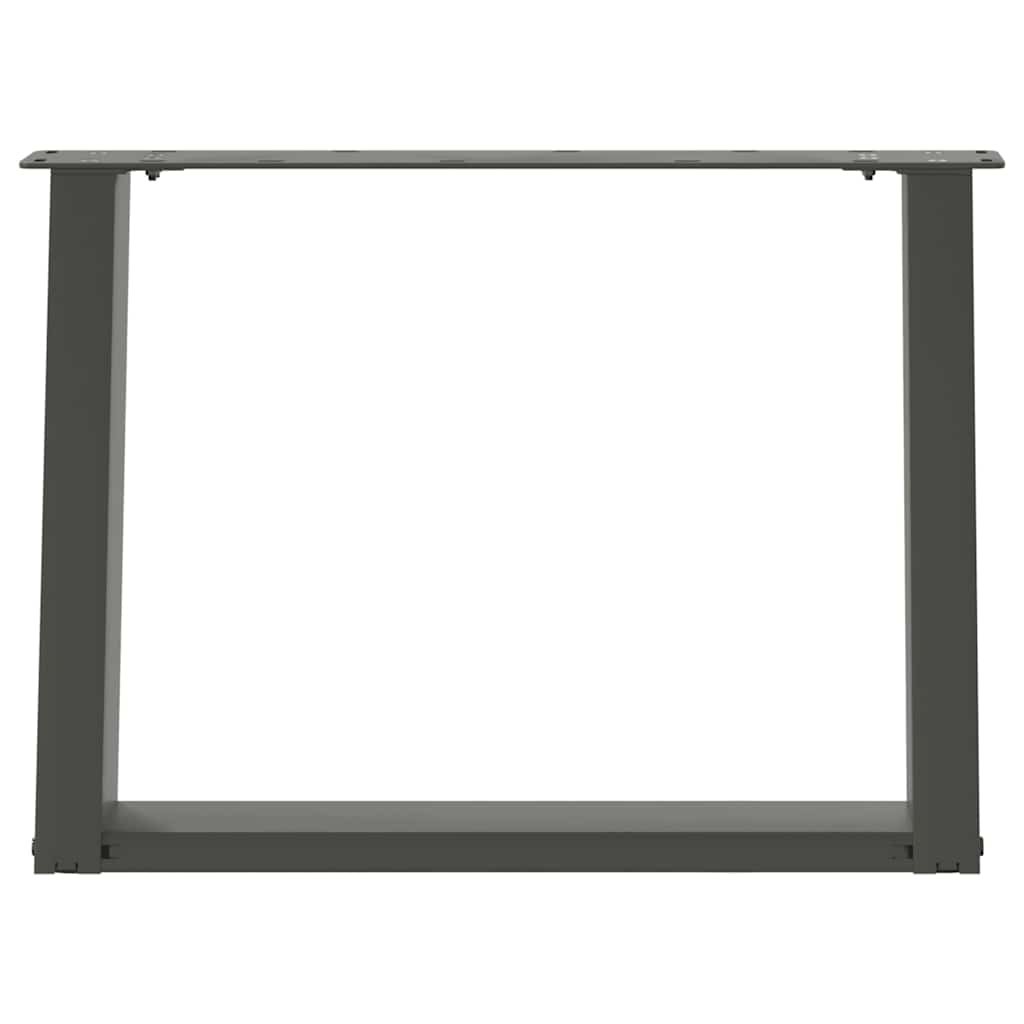Couchtischbeine U-Form 2 Stk. Anthrazit 60x(42-43) cm Stahl