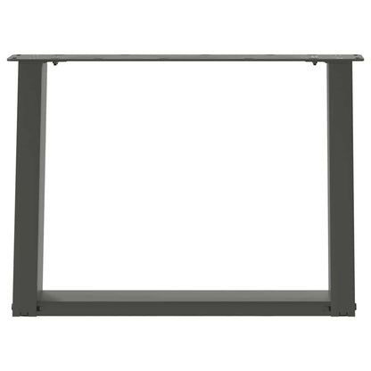 Couchtischbeine U-Form 2 Stk. Anthrazit 60x(42-43) cm Stahl