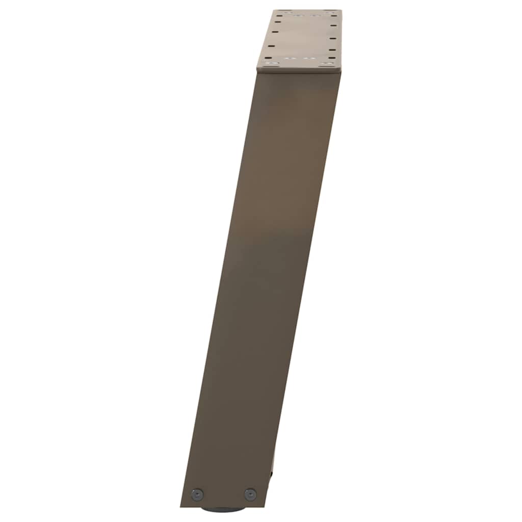 Couchtischbeine U-Form 2 Stk. Naturstahl 60x(42-43) cm Stahl