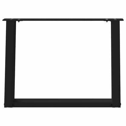 Couchtischbeine U-Form 2 Stk. Schwarz 70x(42-43) cm Stahl