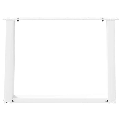 Couchtischbeine U-Form 2 Stk. Weiß 70x(42-43) cm Stahl