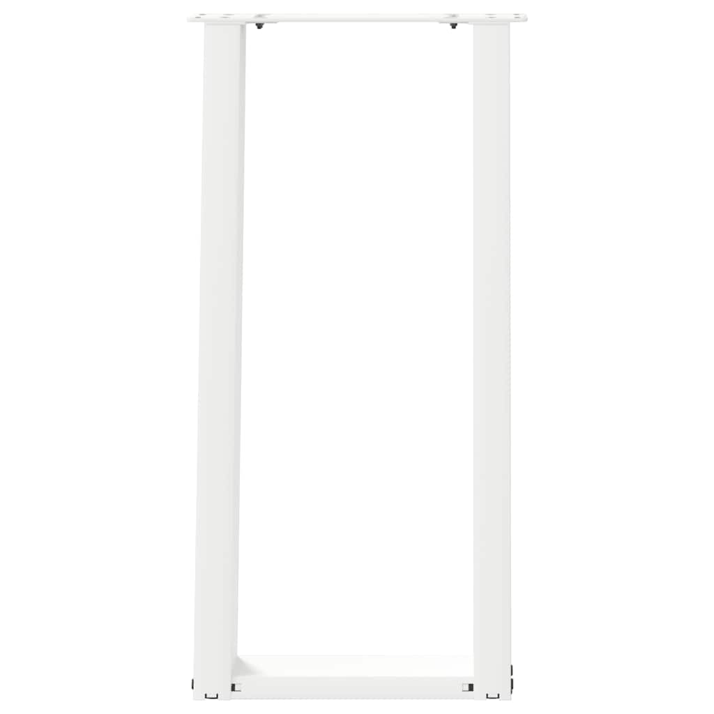 Konsolentischbeine U-Form 2 Stk. Weiß 28x(72-73) cm Stahl