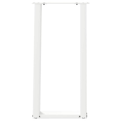 Konsolentischbeine U-Form 2 Stk. Weiß 28x(72-73) cm Stahl
