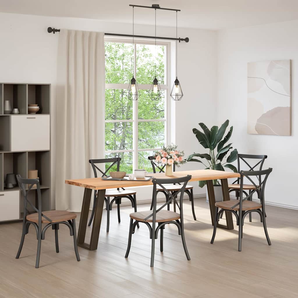 Konsolentischbeine U-Form 2 Stk. Naturstahl 28x(72-73) cm Stahl