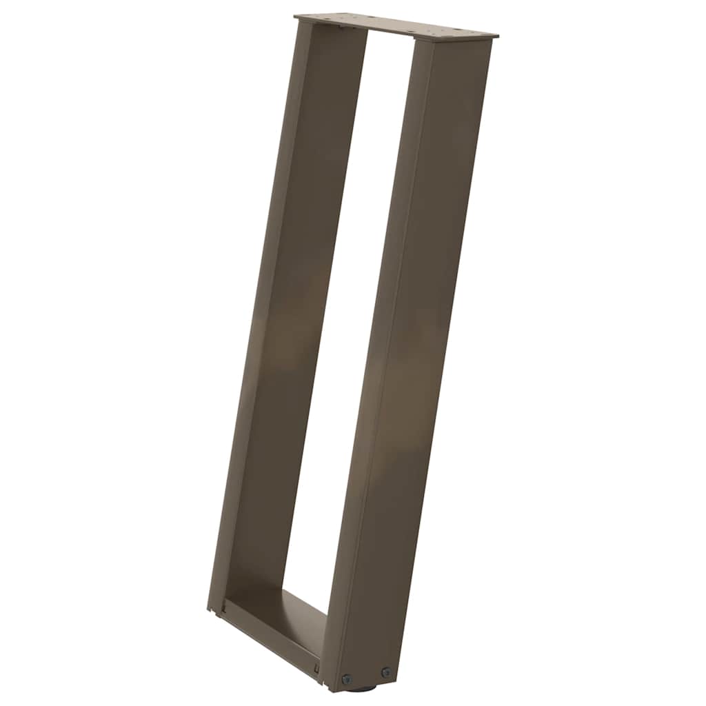 Konsolentischbeine U-Form 2 Stk. Naturstahl 28x(72-73) cm Stahl